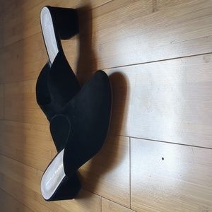 Loeffler Randall Suede Round-Toe Mules Black Size 7.5